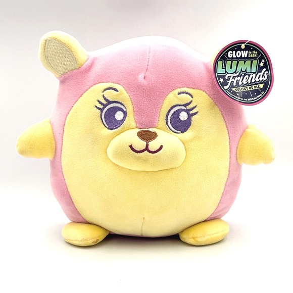 Lumi Friends Other - Beamies World Lumi Friends Glow in the Dark Squishy Plush Olivia Pink Yellow NWT